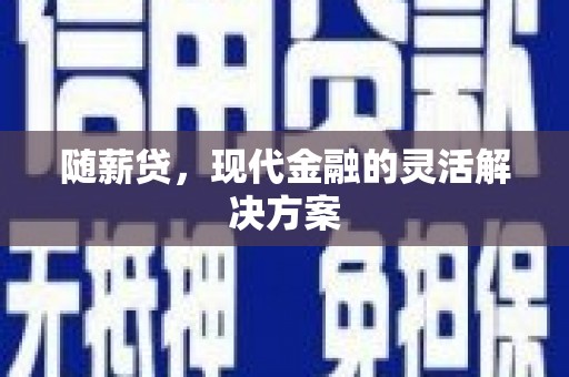 都昌随薪贷，现代金融的灵活解决方案
