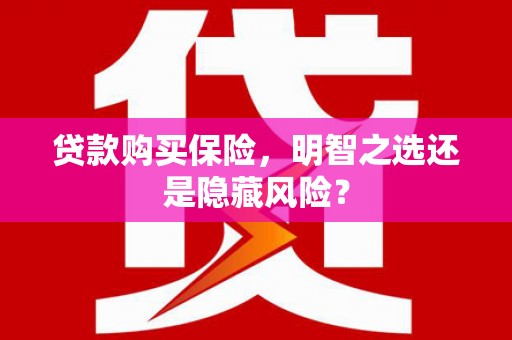 都昌贷款购买保险，明智之选还是隐藏风险？