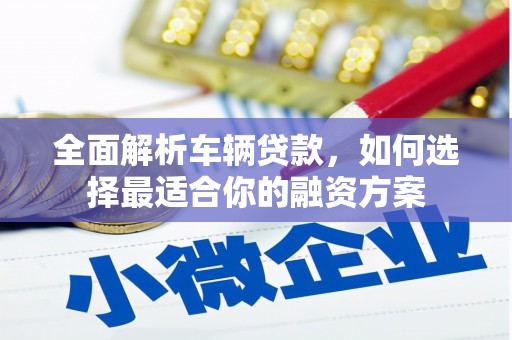 都昌全面解析车辆贷款，如何选择最适合你的融资方案