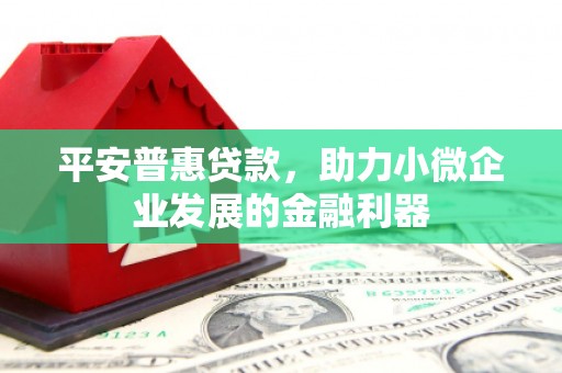 都昌平安普惠贷款，助力小微企业发展的金融利器
