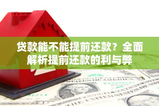 都昌贷款能不能提前还款？全面解析提前还款的利与弊